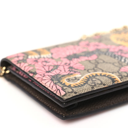 Gucci GG Supreme Monogram Bengal Chain Wallet Beige Pink 8 of 10