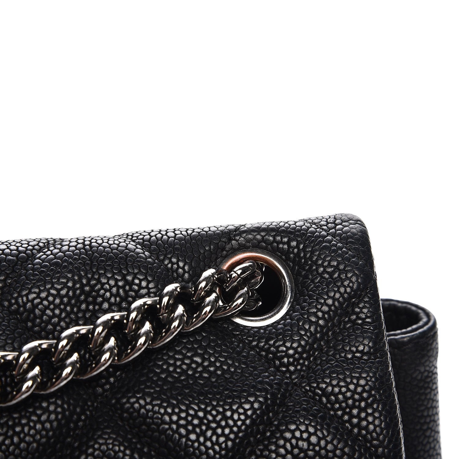 Chanel Iridescent Caviar Quilted Medium Lady Pearly Flap Black 10 of 13