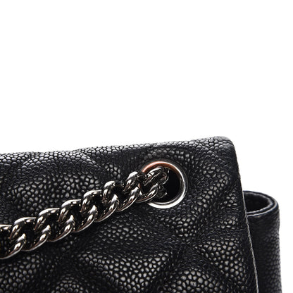 Chanel Iridescent Caviar Quilted Medium Lady Pearly Flap Black 10 of 13