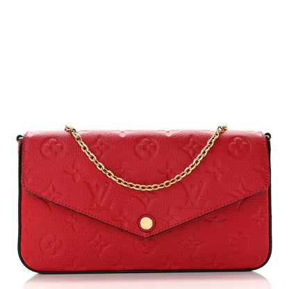 Louis Vuitton Empreinte Pochette Felicie Chain Wallet Scarlet 3 of 11