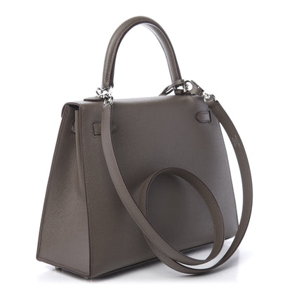 Hermes Epsom Kelly Sellier 25 Etain 4 of 12