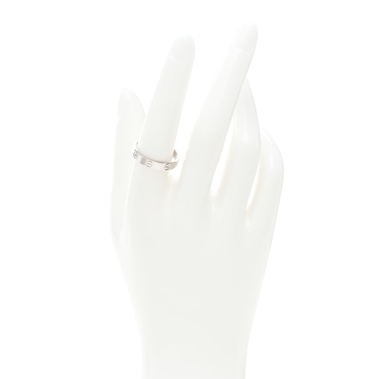 18K White Gold 3.5mm LOVE Wedding Band Ring 57 8