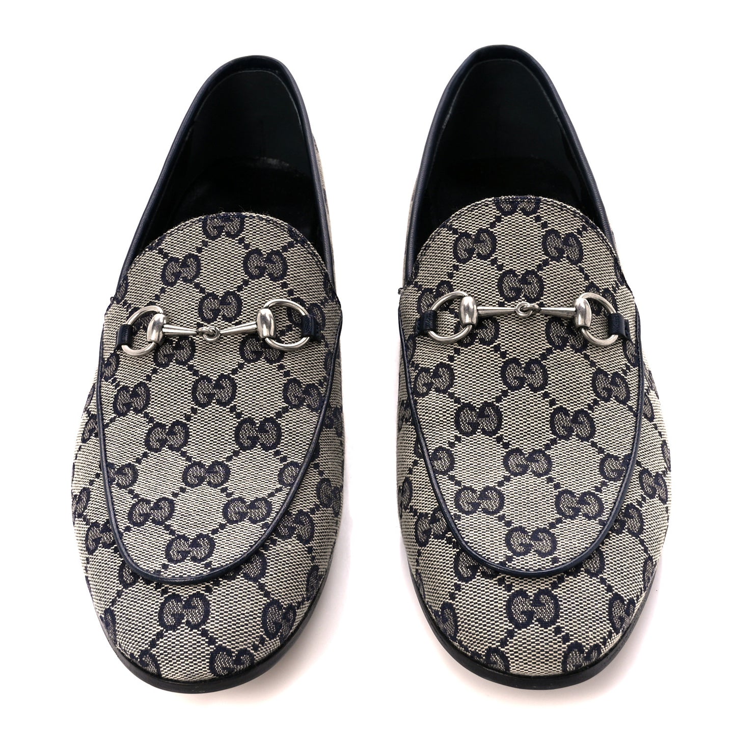 Monogram Malaga Kid Horsebit Womens Jordaan Loafers 42 Beige Blue