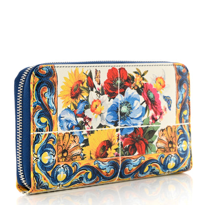 Dolce & Gabbana Dauphine Majolica Printed Zip Around Wallet Multicolor 3 of 7