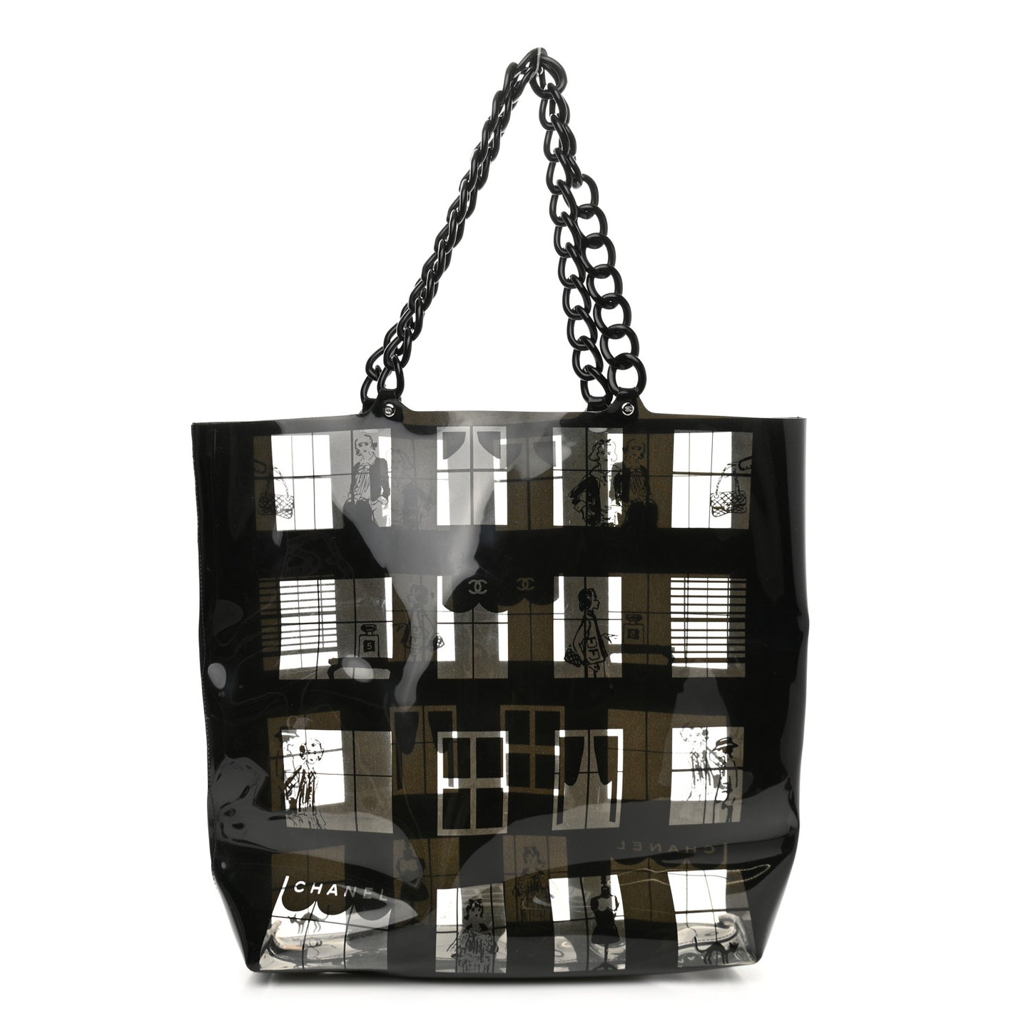 Vinyl Coco Window Tote Black