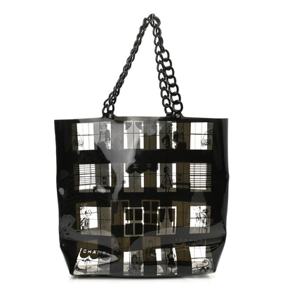 Chanel Vinyl Coco Window Tote Black 1 of 9
