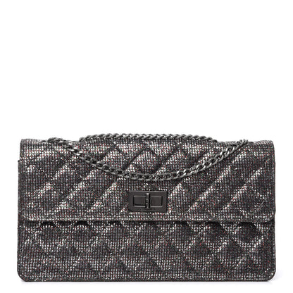 Chanel Crystal Quilted Mademoiselle Reissue 2.55 Flap Dark Silver 1 of 10