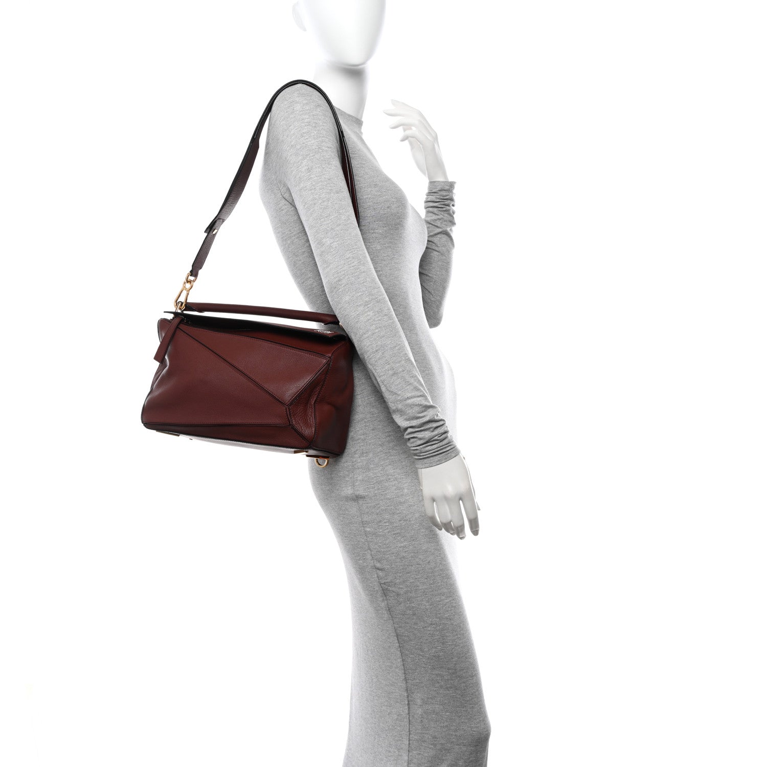 Loewe Calfskin Medium Puzzle Bag Prune 2 of 12