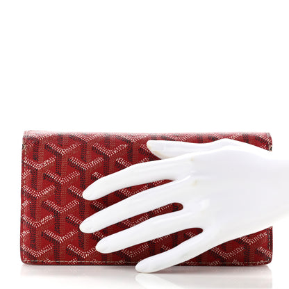 Goyard Goyardine Long Bi-Fold Wallet Red 2 of 8