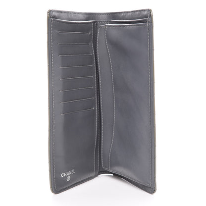 Chanel Patent Quilted Yen Wallet Grey 5 of 15