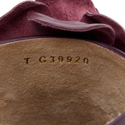 Chanel Calfskin Camellia Clogs 36 Dark Purple 8 of 10