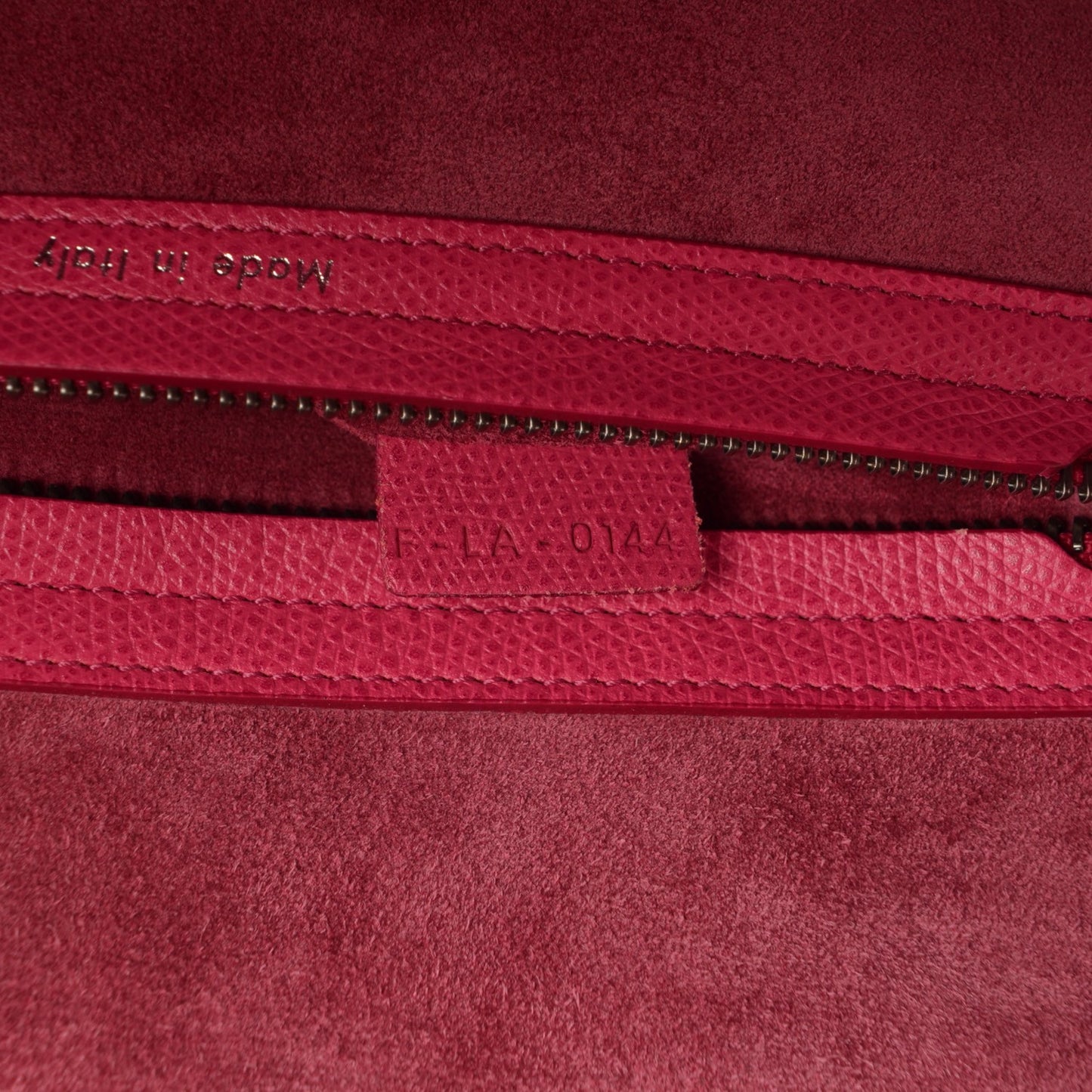 Grained Calfskin Medium Phantom Luggage Fuchsia