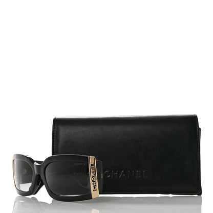 Chanel Acetate Rectangle Logo Sunglasses 571546A Black 7 of 7