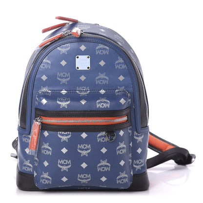 MCM Visetos Reflective Nylon Small Resnick Backpack Blue 1 of 8