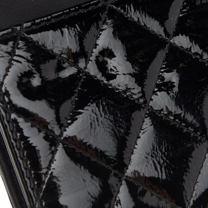 Chanel Distressed Patent Calfskin Quilted Reissue Wallet On Chain WOC Black 11 of 11