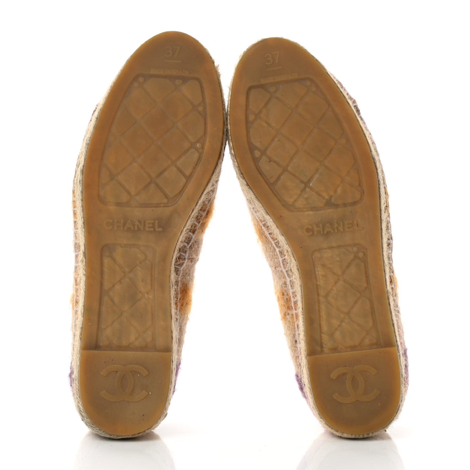 Chanel Tweed CC Espadrilles 37 Pink Multicolor 4 of 9