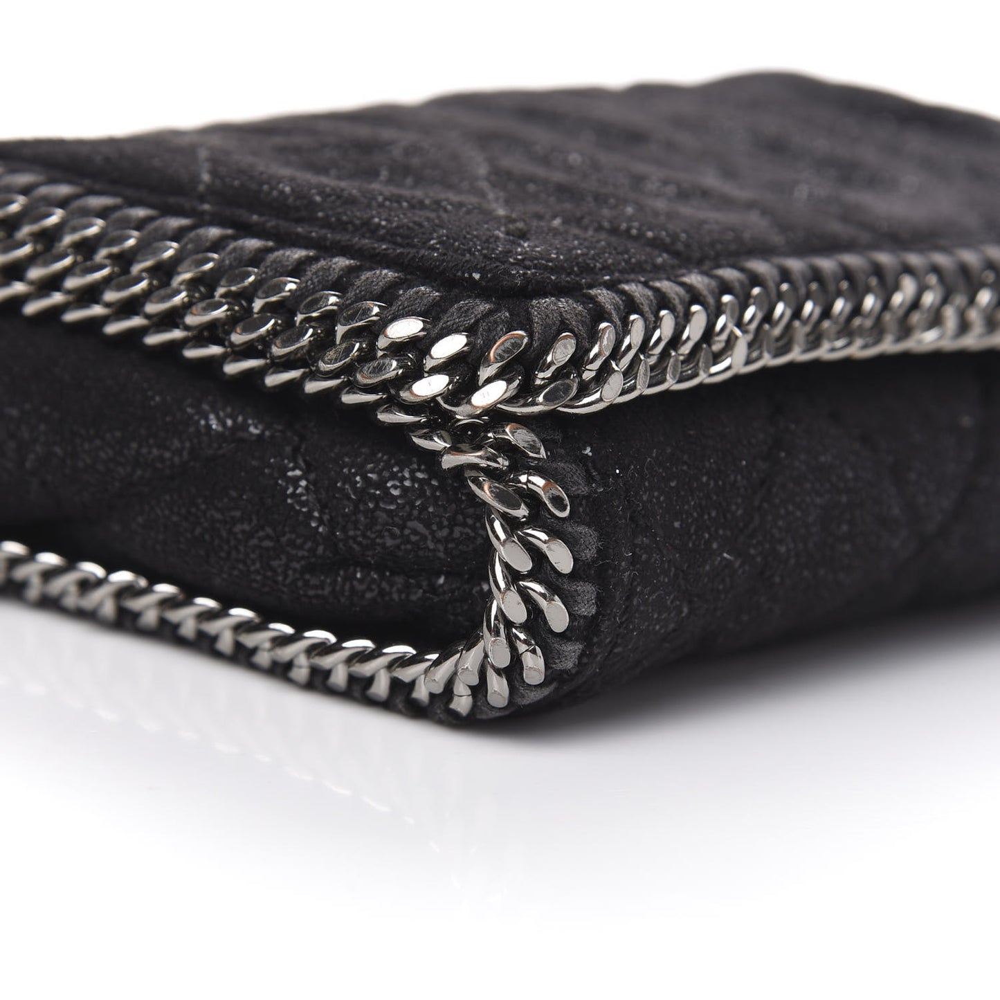Shaggy Deer Quilted Falabella Crossbody Bag Black