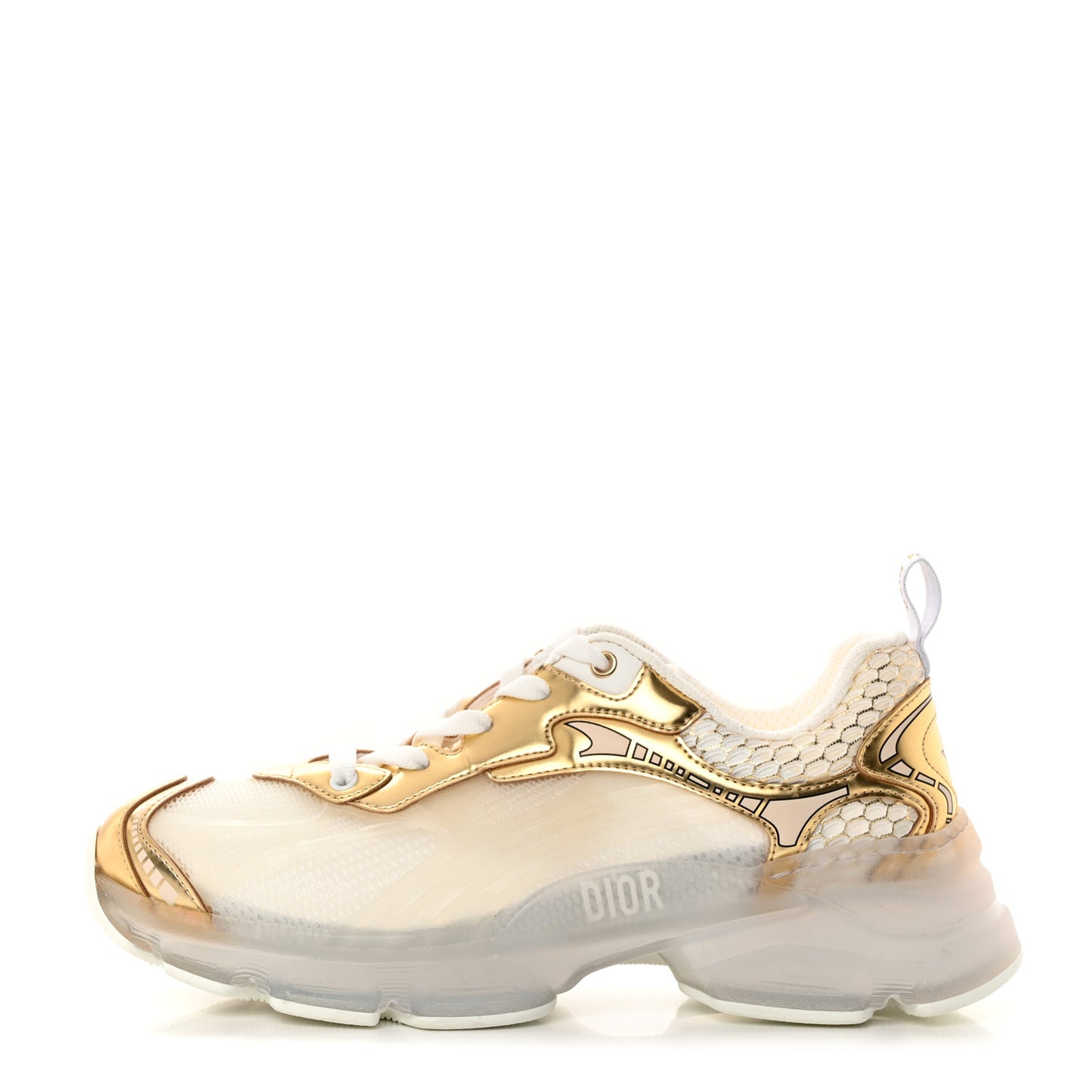 Matte Technical Fabric Mesh Dior Vibe Sneakers 39.5 White Gold