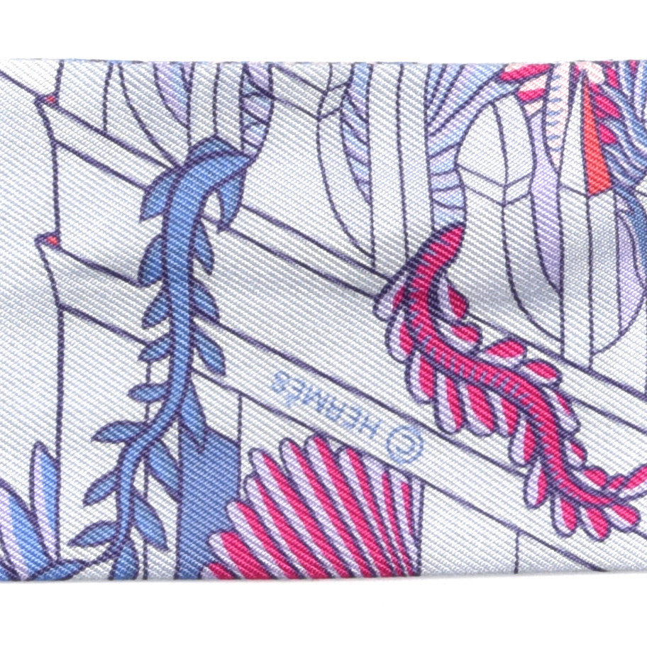 Silk Animapolis Plumetis Twilly Ciel Rose Vif Bleu