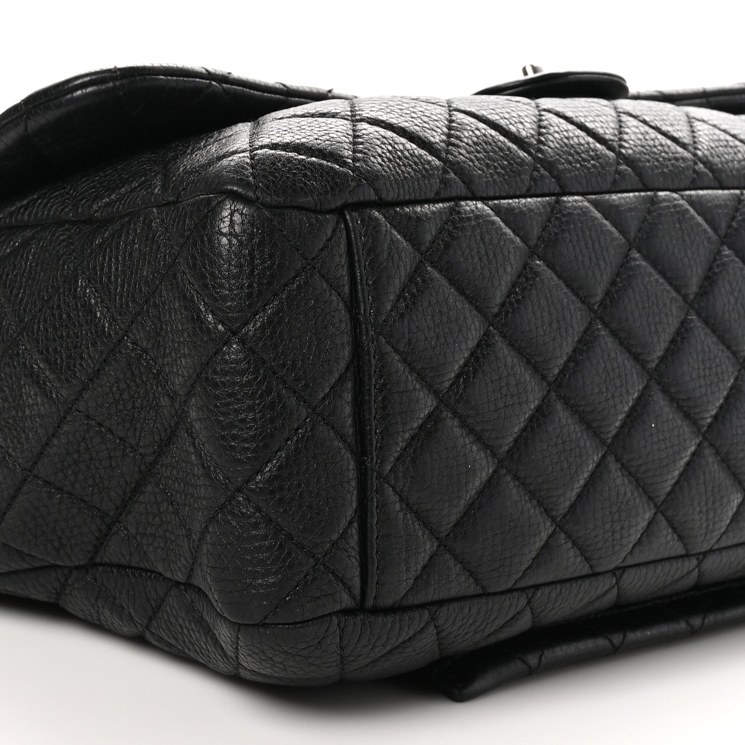 Chanel Calfskin Quilted Small XXL Travel Flap Bag Black 9 of 10