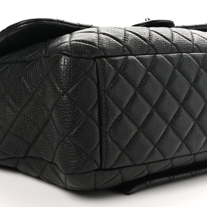 Chanel Calfskin Quilted Small XXL Travel Flap Bag Black 9 of 10
