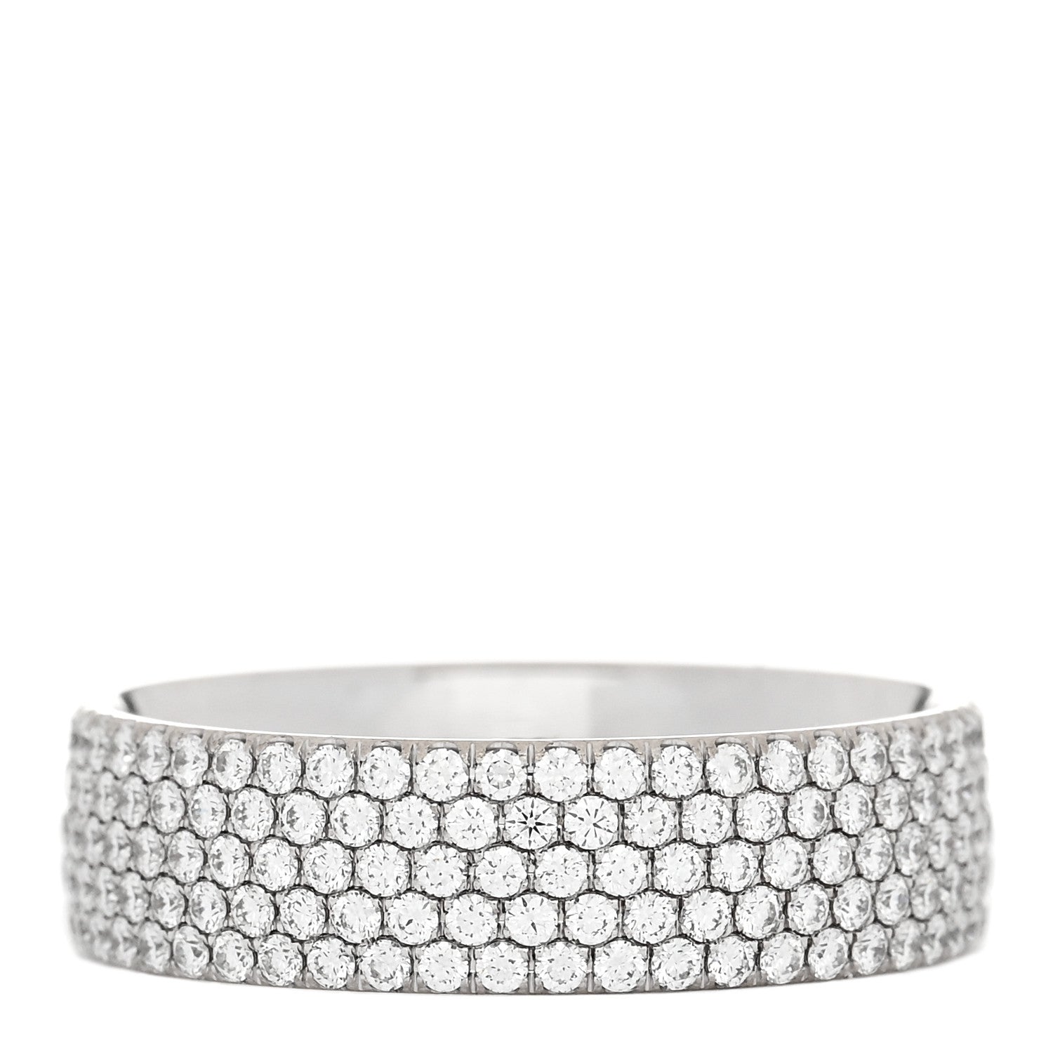 Tiffany 18K White Gold Diamond Metro Five-Row Ring 52 6 1 of 4