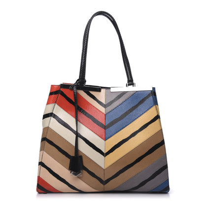 Fendi Ayers Printed Large 3Jours Tote Black Multicolor 1 of 10