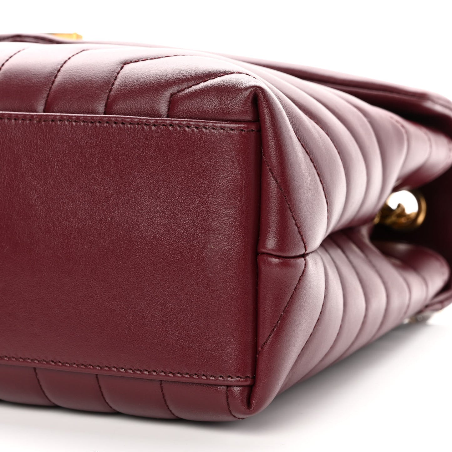 Calfskin Y Quilted Monogram Medium Loulou Chain Satchel Palissandre