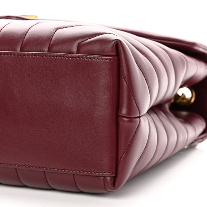 Saint Laurent Calfskin Y Quilted Monogram Medium Loulou Chain Satchel Palissandre 11 of 12