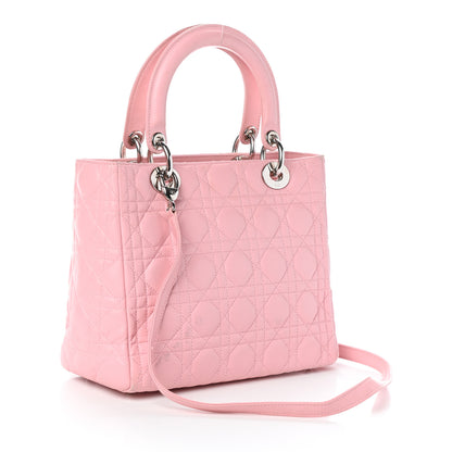 Christian Dior Lambskin Cannage Medium Lady Dior Light Pink 4 of 9
