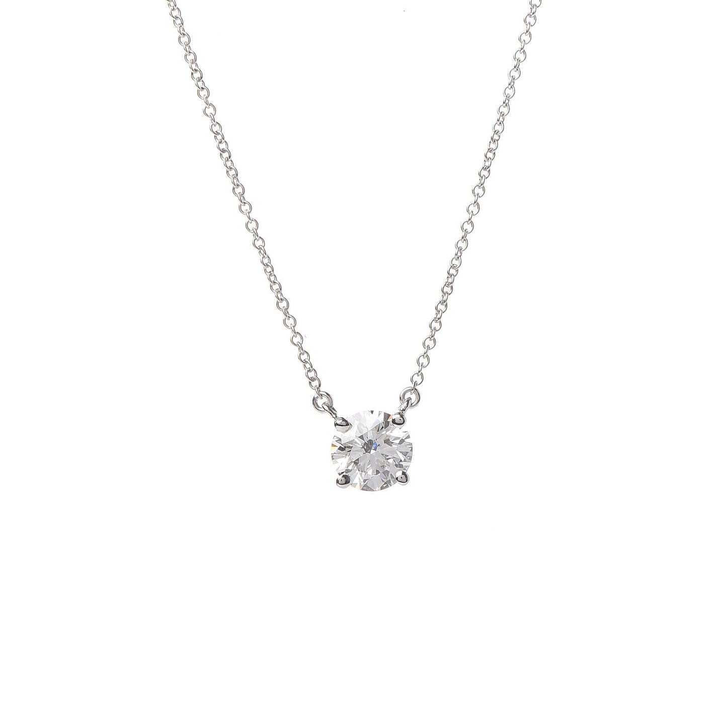 Platinum Diamond 1.14ct Solitaire Pendant Necklace