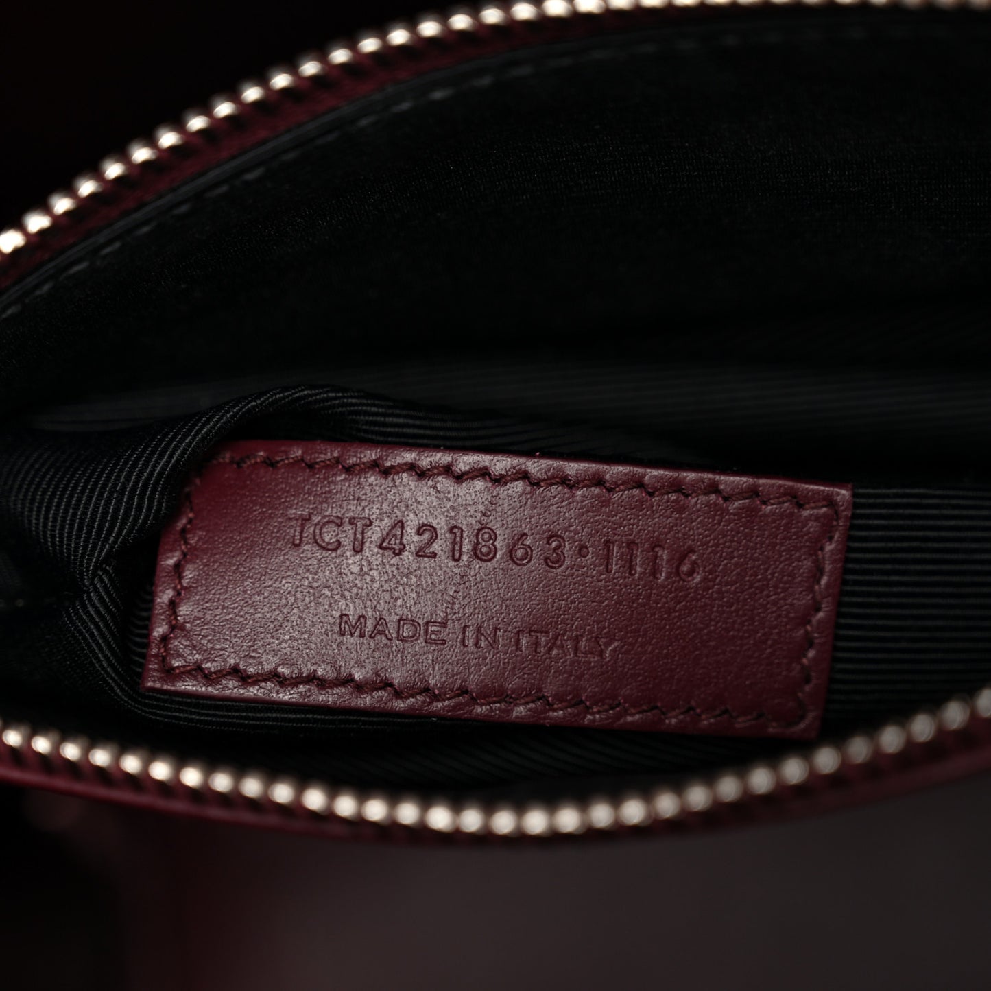Calfskin Crocodile Embossed Baby Sac De Jour Bordeaux