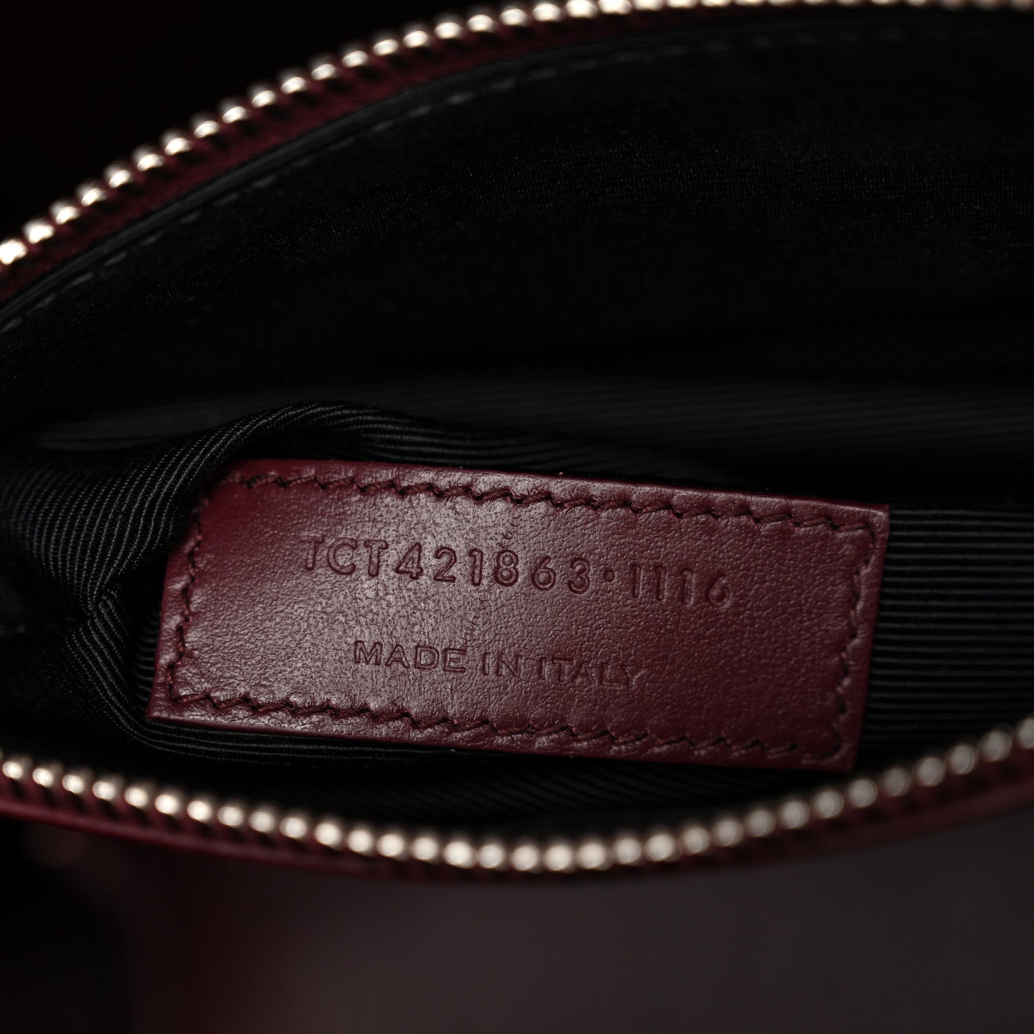 Saint Laurent Calfskin Crocodile Embossed Baby Sac De Jour Bordeaux 7 of 13