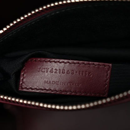 Saint Laurent Calfskin Crocodile Embossed Baby Sac De Jour Bordeaux 7 of 13