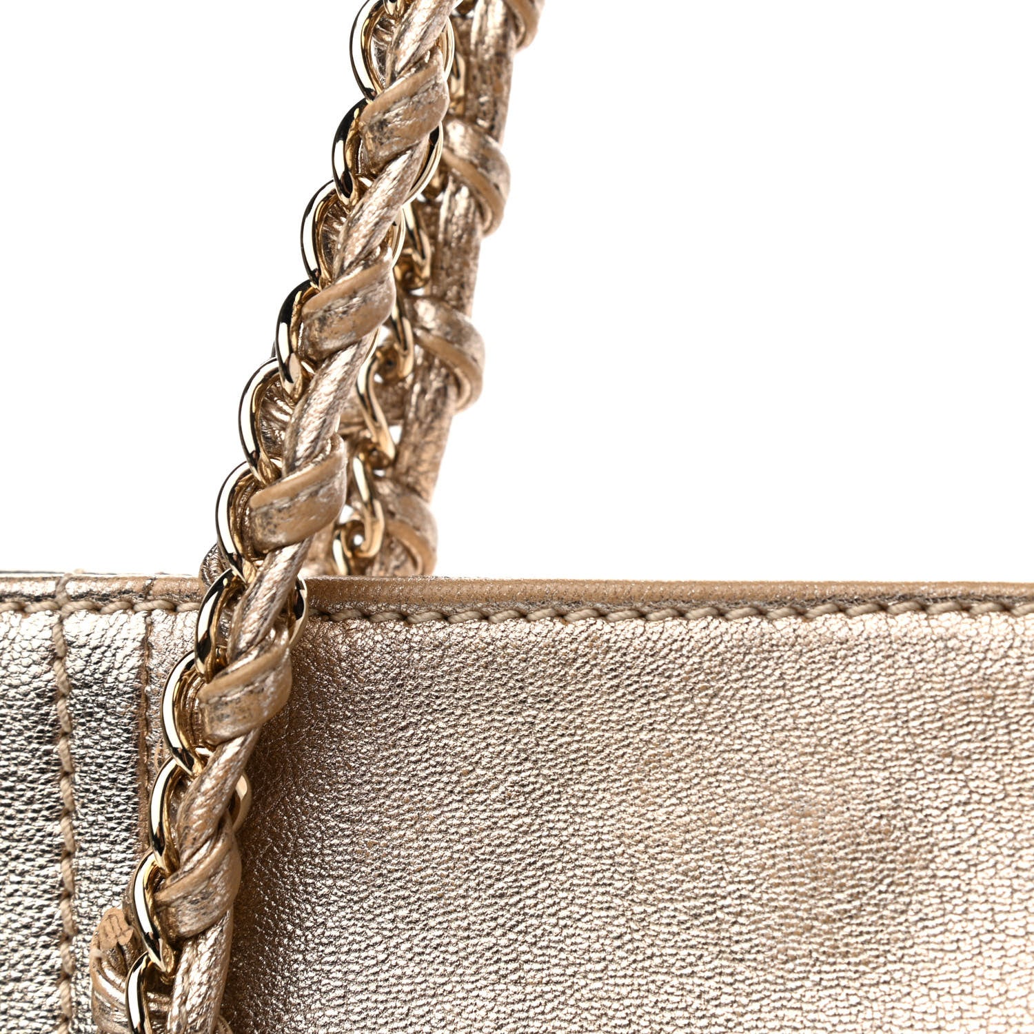 Chanel Metallic Goatskin Luxe Ligne Tote Gold 12 of 16