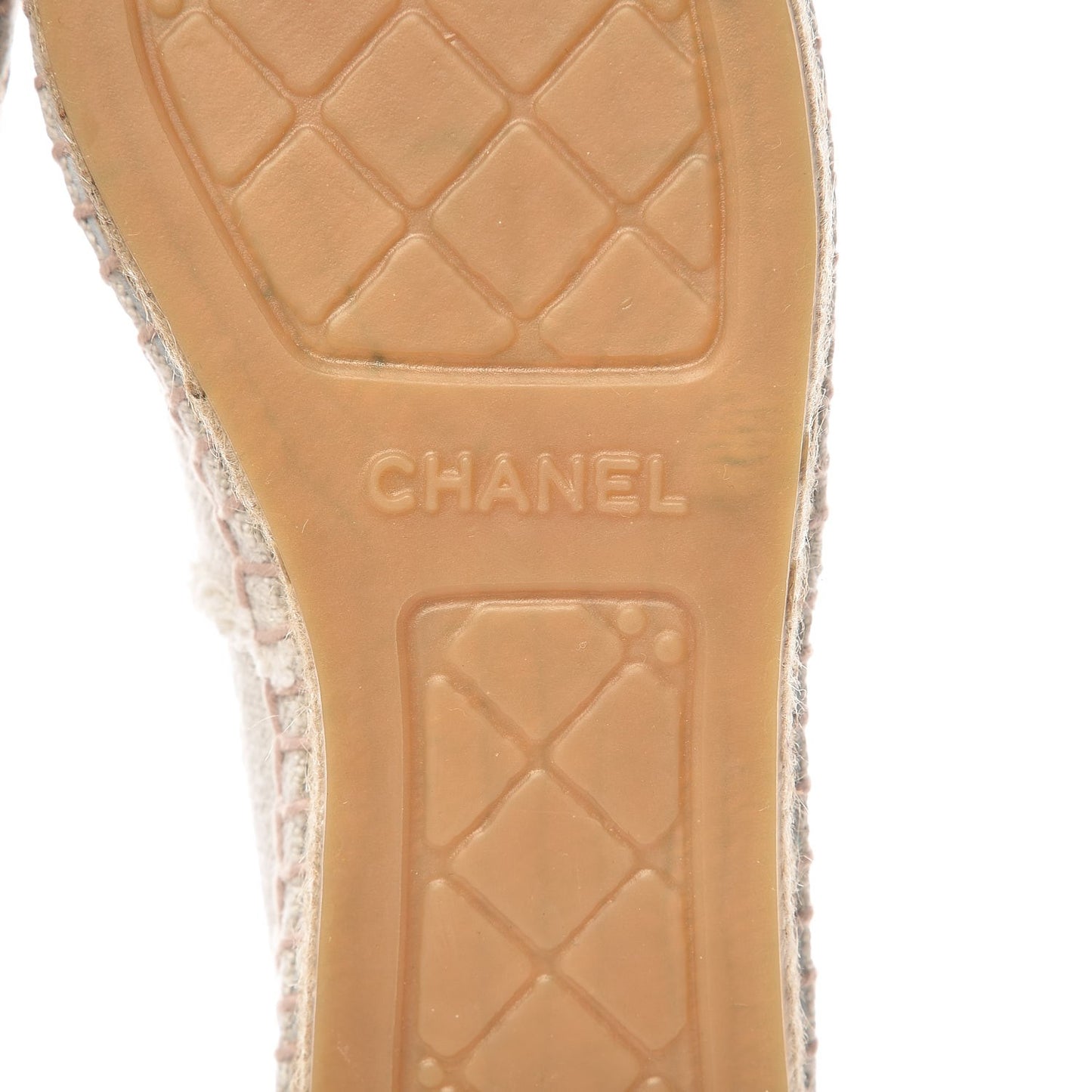 Linen CC Espadrilles 38 Beige Black