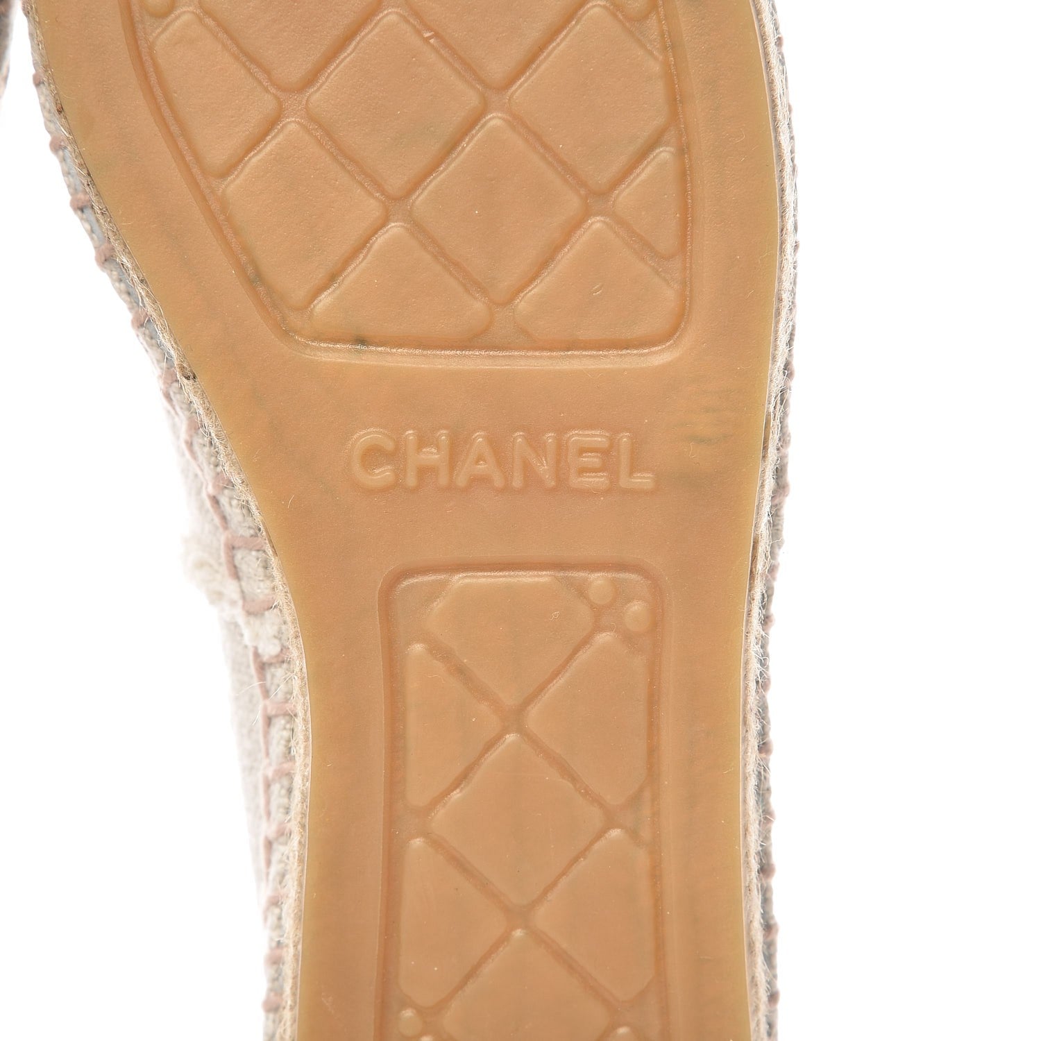 Chanel Linen CC Espadrilles 38 Beige Black 11 of 12