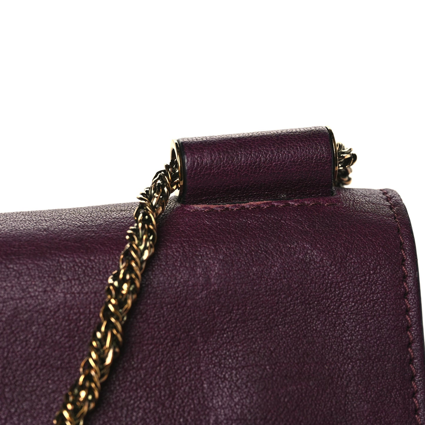 Calfskin Medium Elsie Shoulder Bag Purple