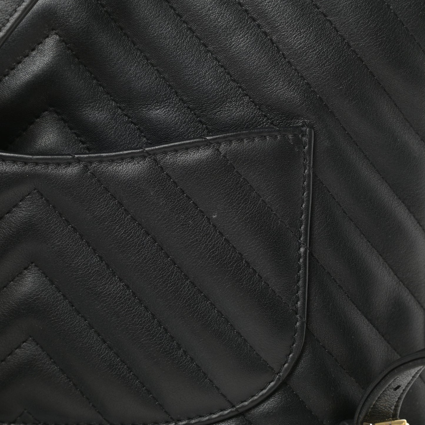 Calfskin Chevron Quilted Large Urban Spirit Backpack Black
