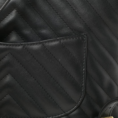 Chanel Calfskin Chevron Quilted Large Urban Spirit Backpack Black 14 of 14