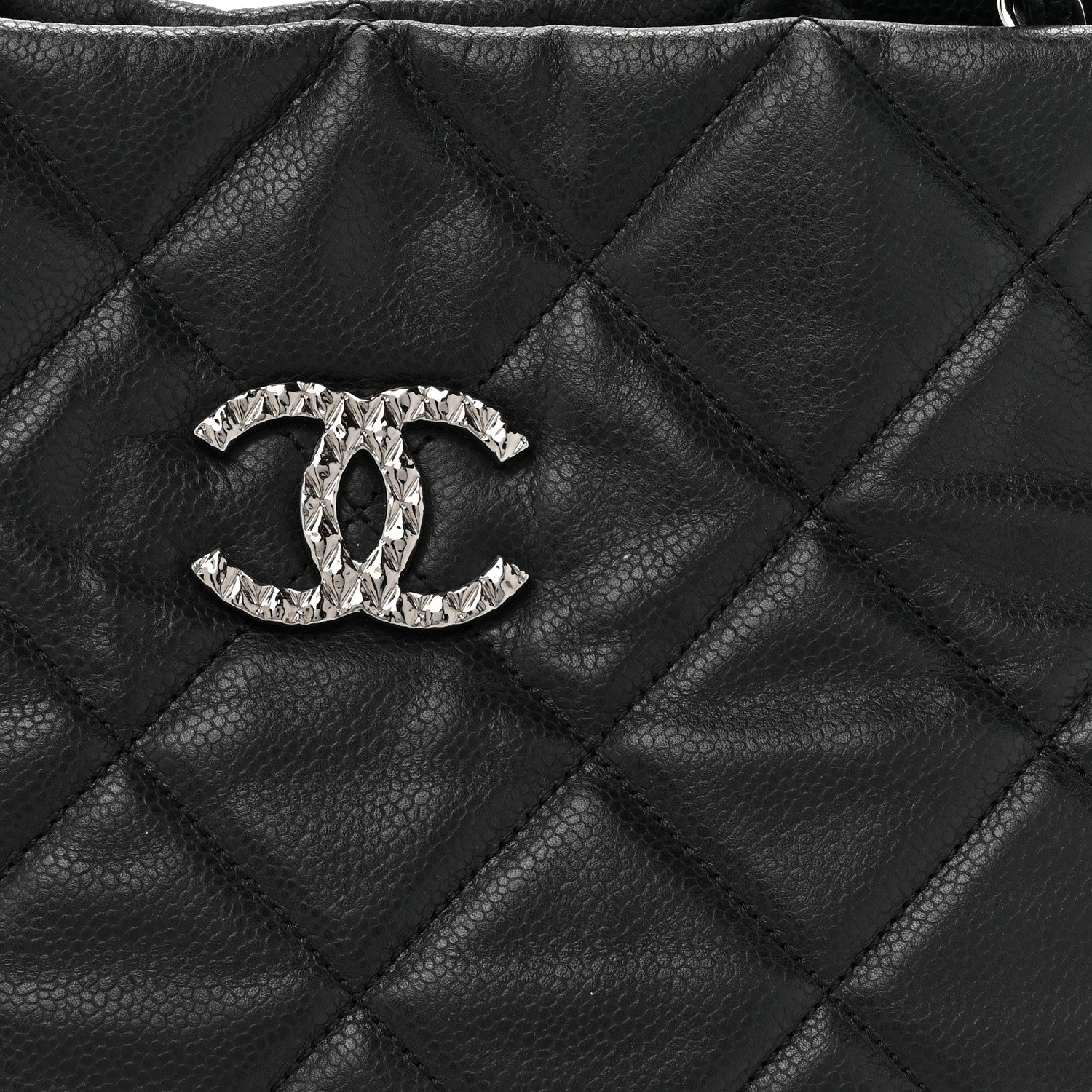 Chanel Soft Caviar Quilted Large Cells Tote Black 8 of 15