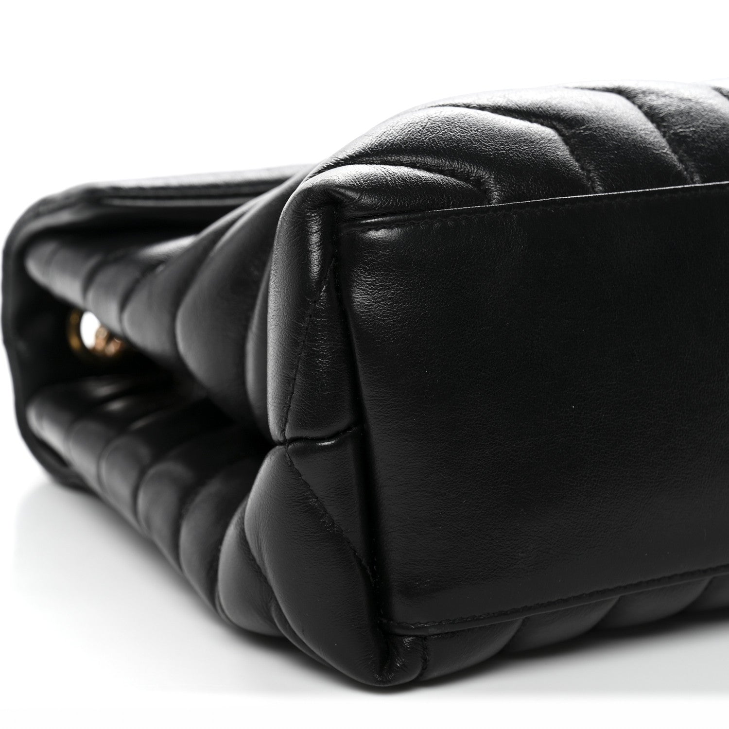 Saint Laurent Calfskin Y Quilted Monogram Medium Loulou Chain Satchel Black 9 of 16