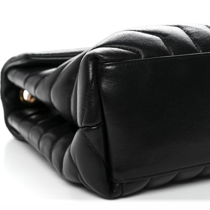 Saint Laurent Calfskin Y Quilted Monogram Medium Loulou Chain Satchel Black 9 of 16