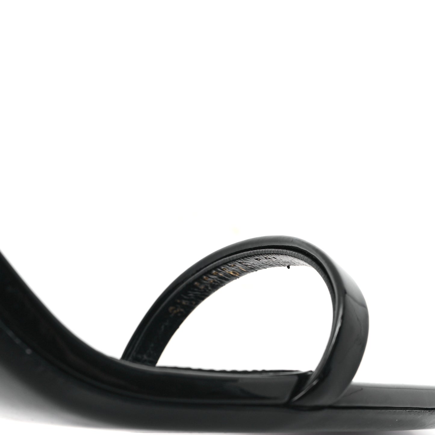 Patent Calfskin Opyum 85 Sandals 38.5 Black