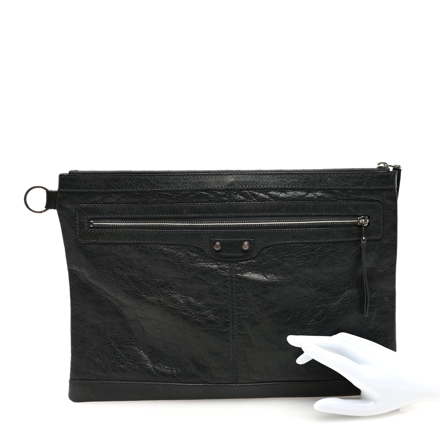 Balenciaga Agneau Arena Classic Hardware Large Clip Black 2 of 8