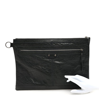 Balenciaga Agneau Arena Classic Hardware Large Clip Black 2 of 8