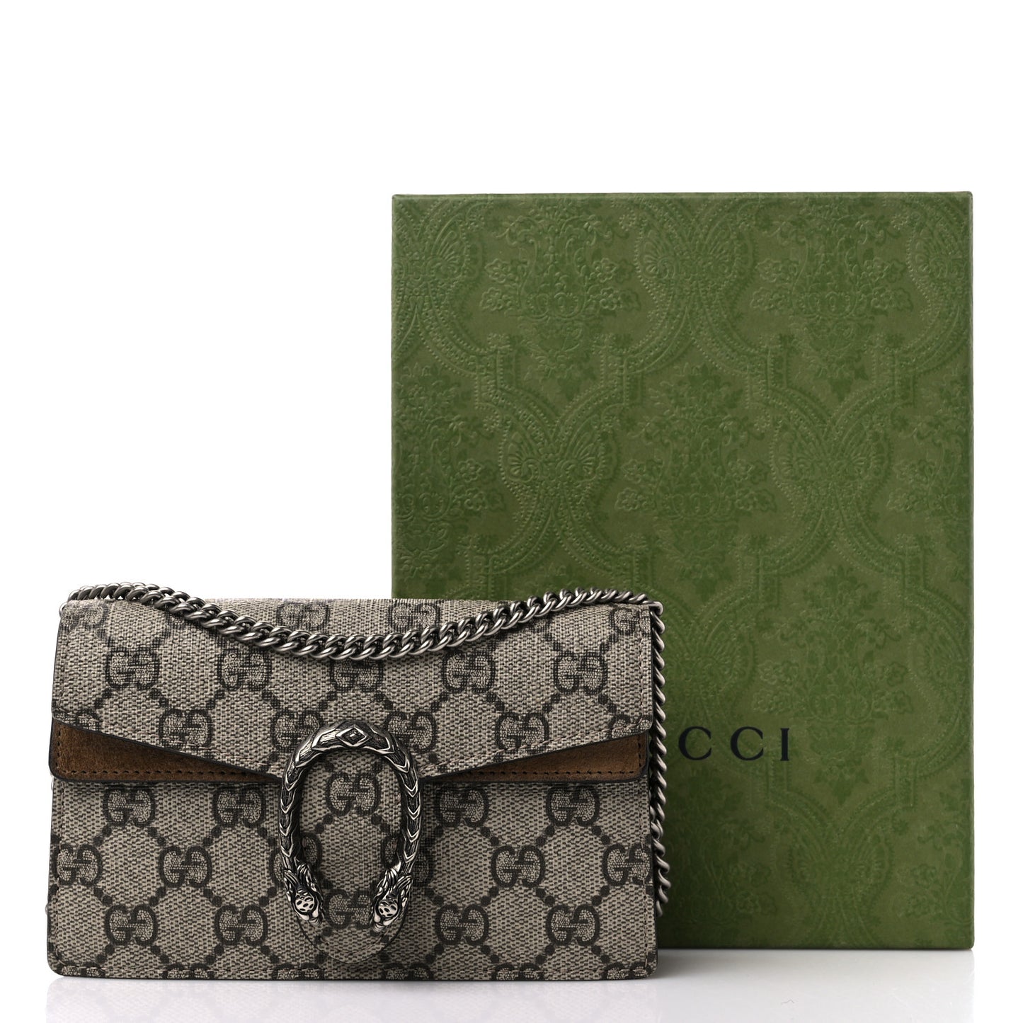 GG Supreme Monogram Super Mini Dionysus Shoulder Bag Taupe