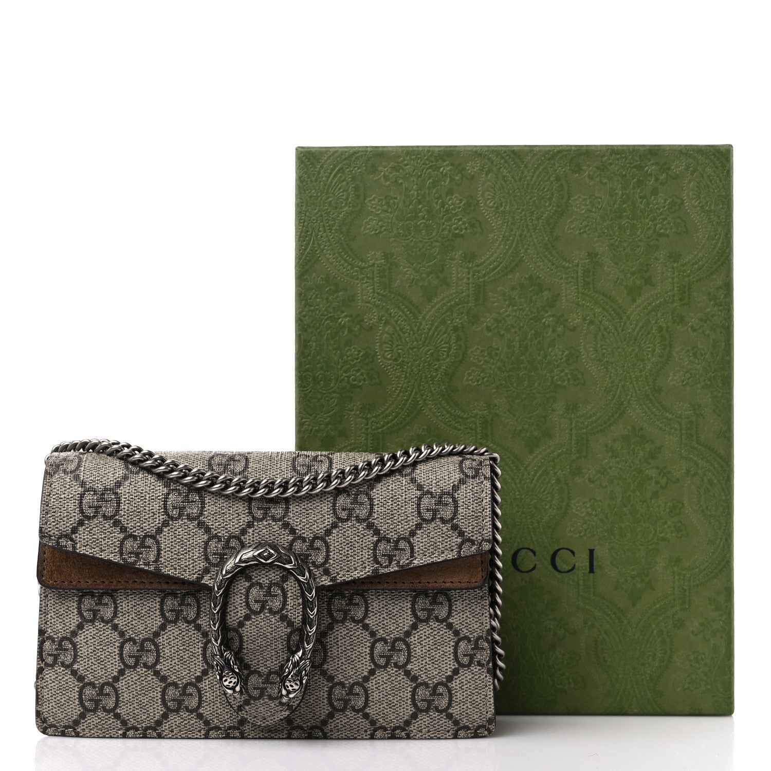 Gucci GG Supreme Monogram Super Mini Dionysus Shoulder Bag Taupe 15 of 15