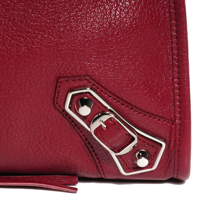 Balenciaga Chevre Silver Metallic Edge Hardware City Rouge Brique Rouge Grenade 8 of 17