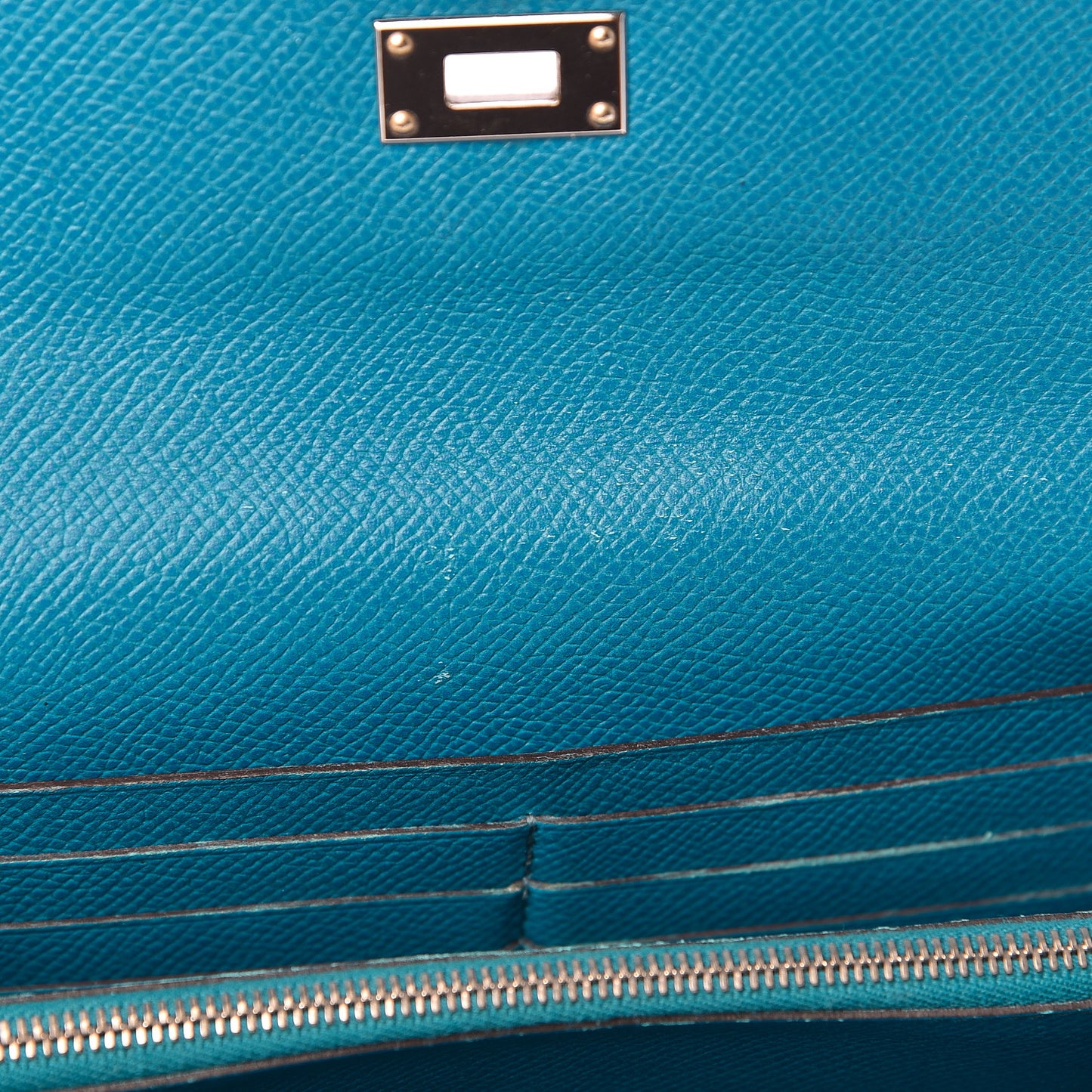Epsom Kelly Longue Wallet Bleu Izmir